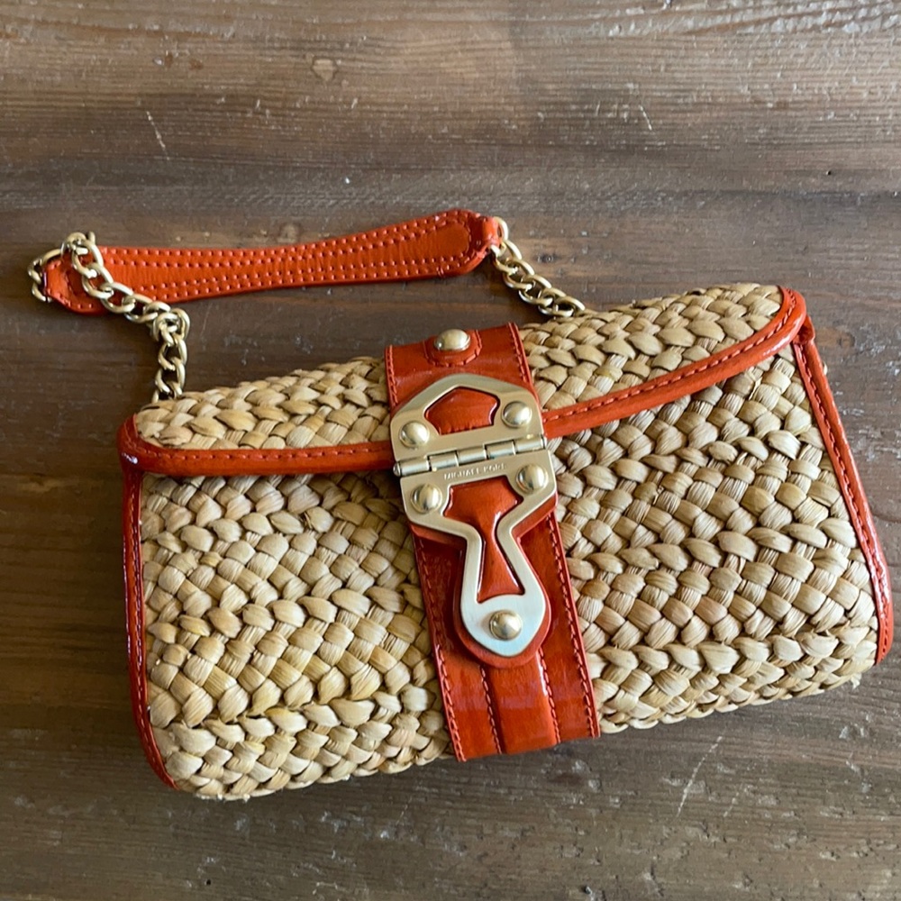 Michael Kors rattan leather purse